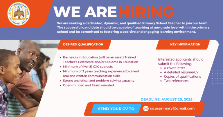 SJCPS Vacancy Ad
