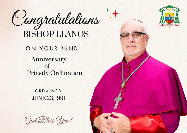 Bishop Llanos Celebrates 32 Years as a Priest